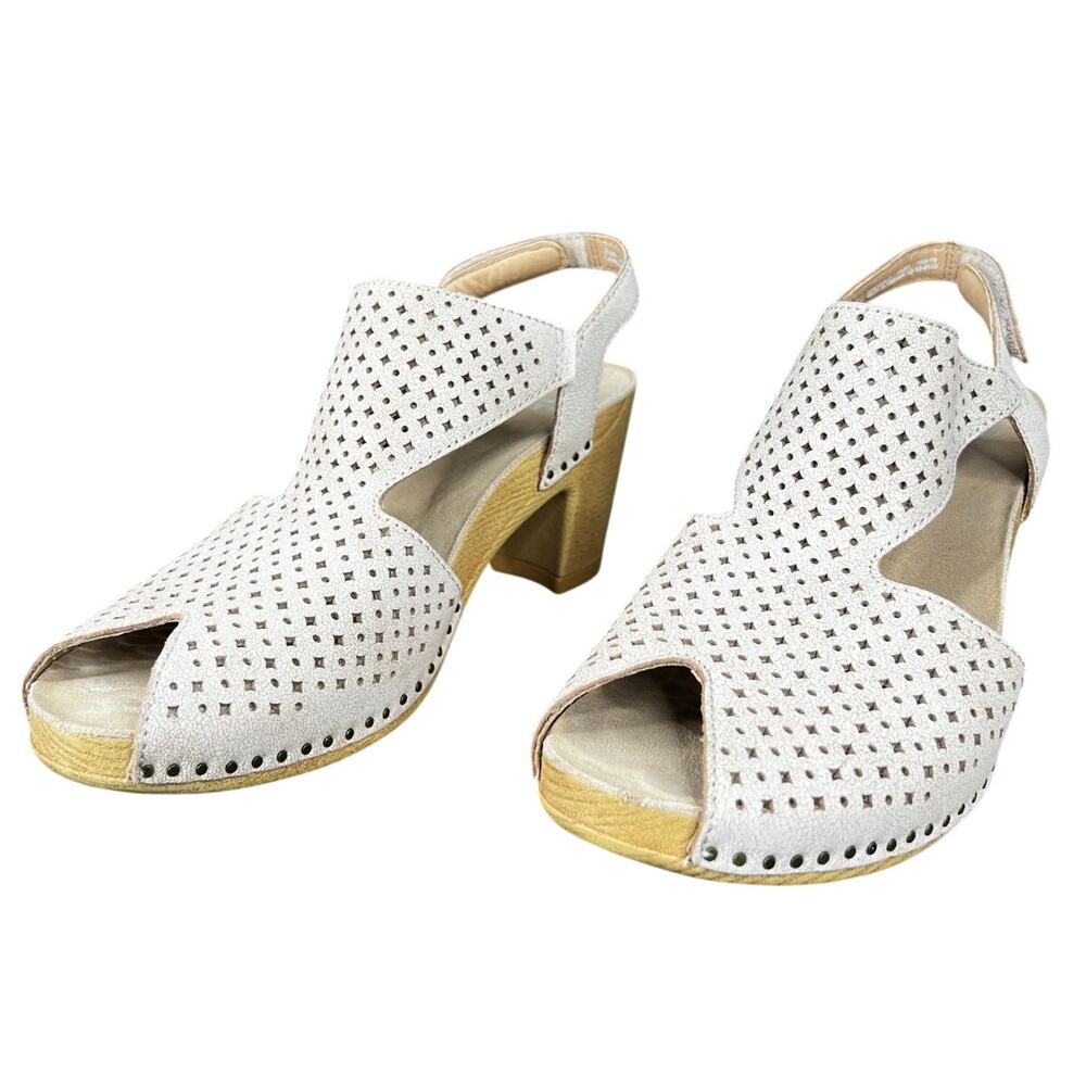 Dansko Women’s Teagan White Leather Laser Cut Sandal Size 38 US 7.5/8 - Picture 6 of 11